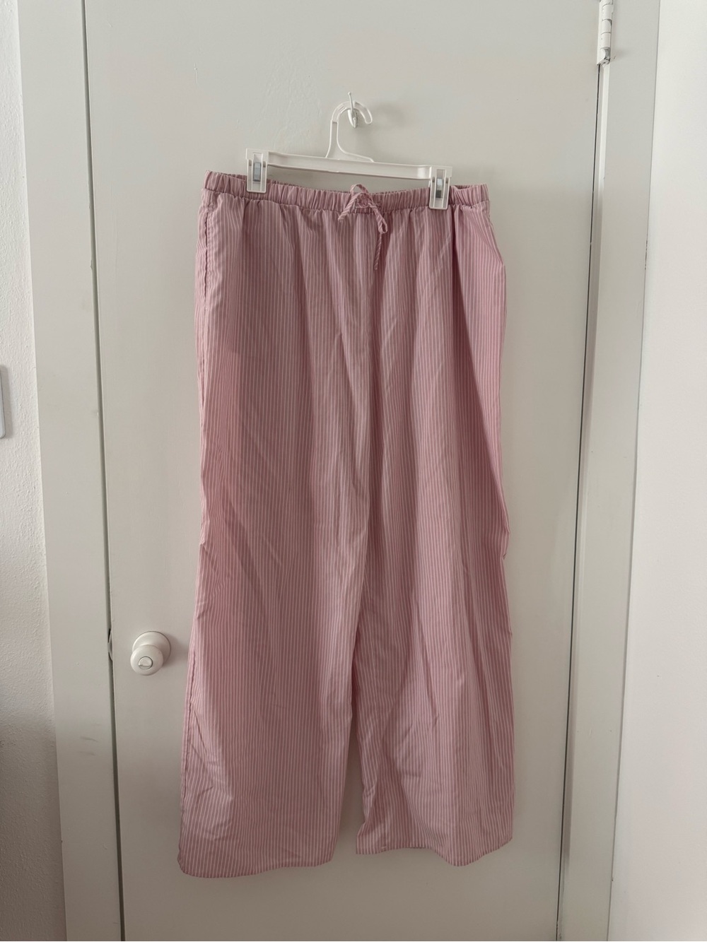 Pink Striped Drawstring Lounge Pants